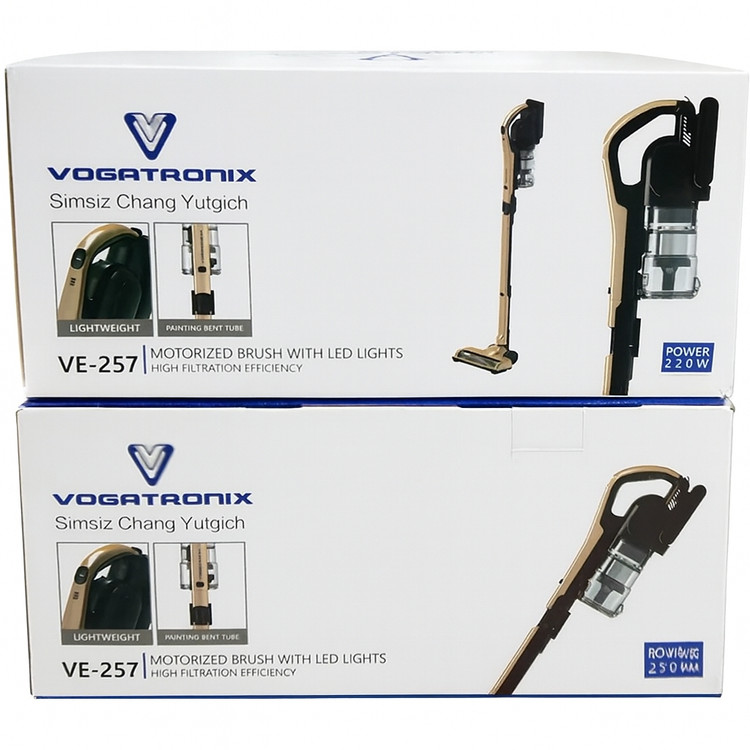 جارو شارژی عصایی ووگاتی مدل VE-257 | اصل | قدرت مکش بالا و طراحی ارگونومیک