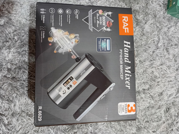 همزن دستی راف موتور سنگین مدل R.6629 | 300 وات، 5 سرعت و توربو