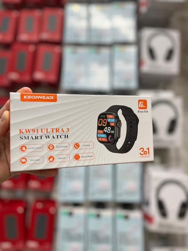 ساعت هوشمند KW91 مدل ULTRA3 برند KEQIWEAR با ۳ بند متنوع و مانیتورینگ سلامت