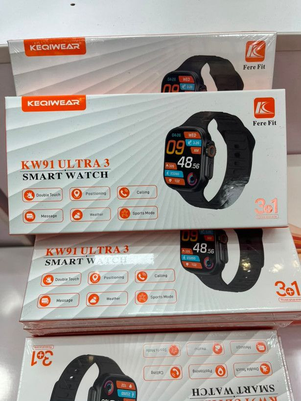 ساعت هوشمند KW91 مدل ULTRA3 برند KEQIWEAR با ۳ بند متنوع و مانیتورینگ سلامت