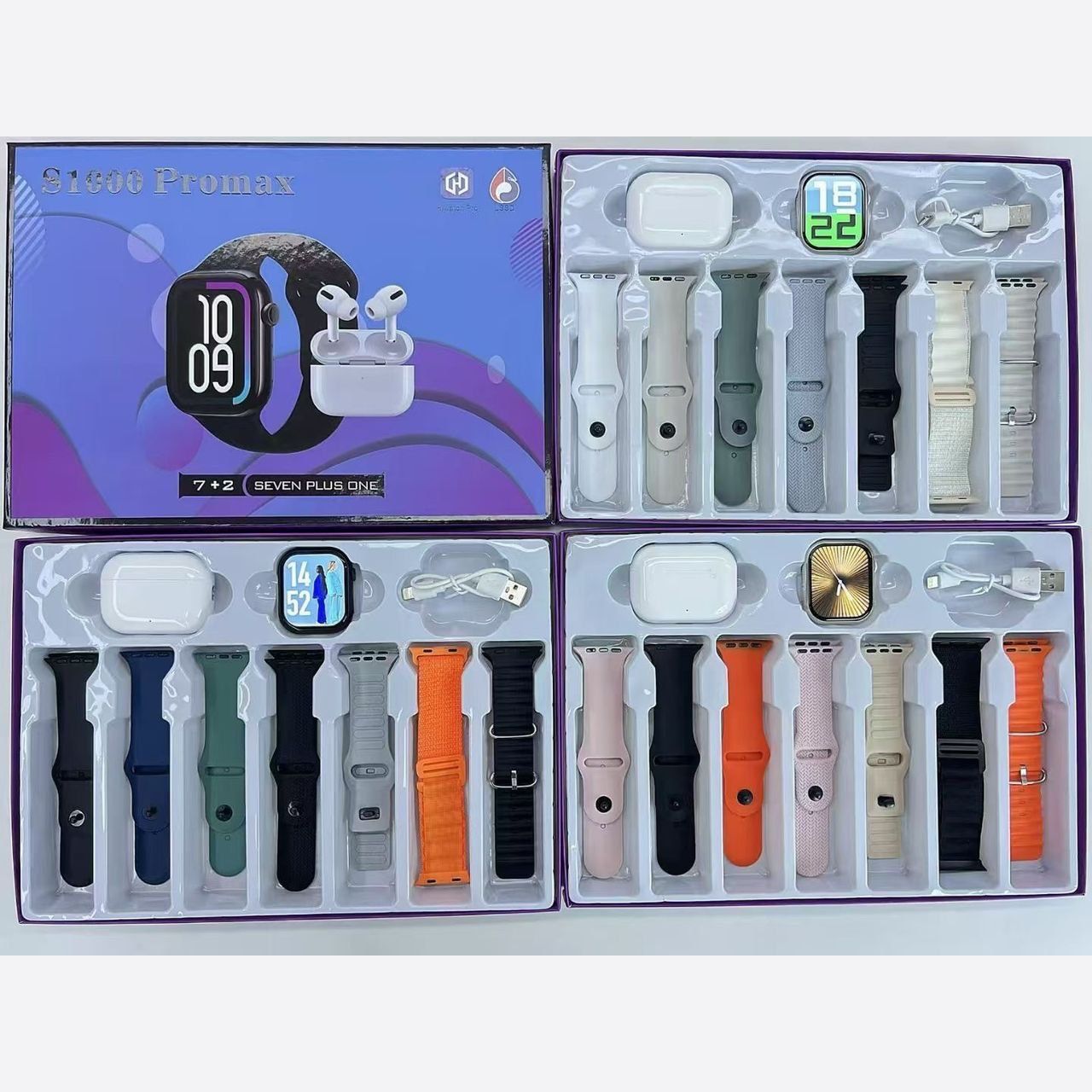 ساعت هوشمند Pro Max S1000 با ۷ بند و ایرپاد بلوتوثی