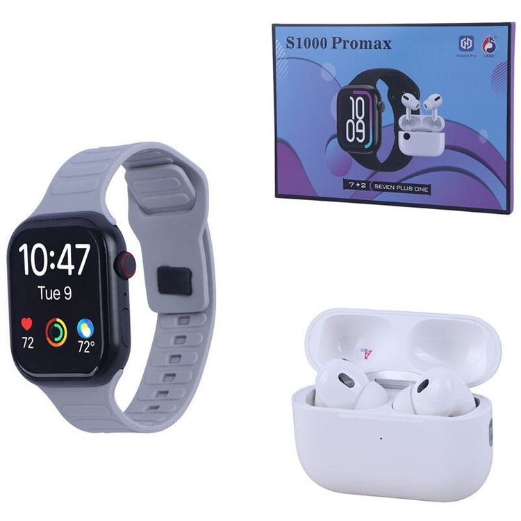 ساعت هوشمند Pro Max S1000 با ۷ بند و ایرپاد بلوتوثی