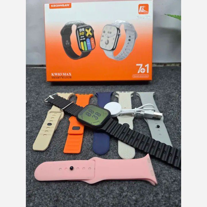 ساعت هوشمند KEQIWEAR مدل KW83 MAX با ۷ بند متنوع