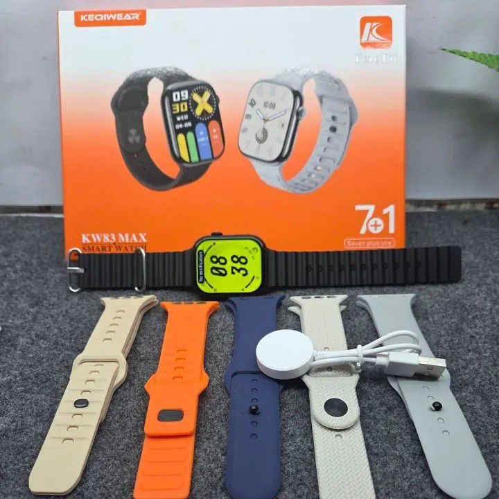 ساعت هوشمند KEQIWEAR مدل KW83 MAX با ۷ بند متنوع
