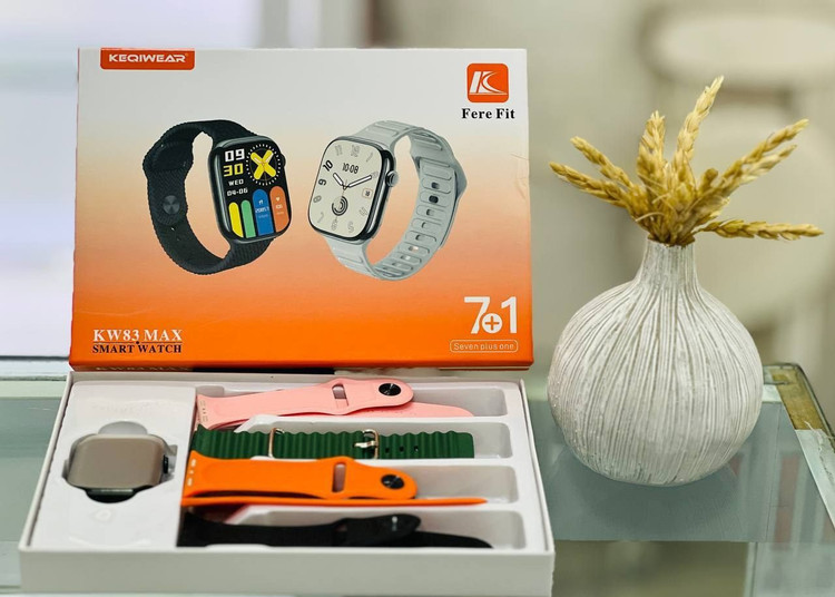ساعت هوشمند KEQIWEAR مدل KW83 MAX با ۷ بند متنوع