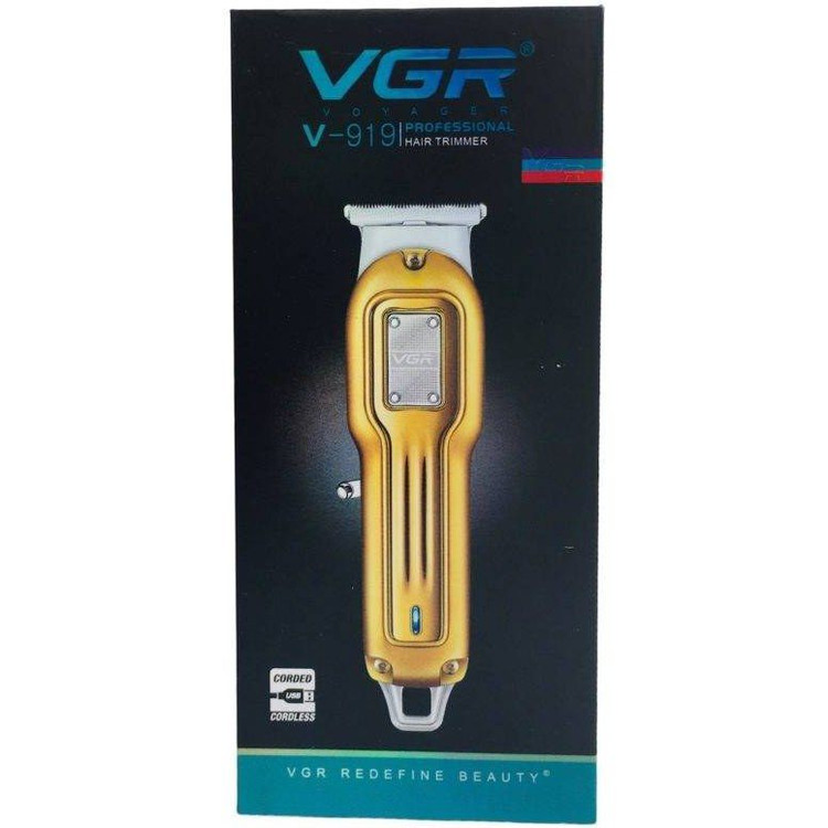 ماشین اصلاح وی جی آر مدل V-919 با تیغه استیل ضد زنگ و برش مستقیم