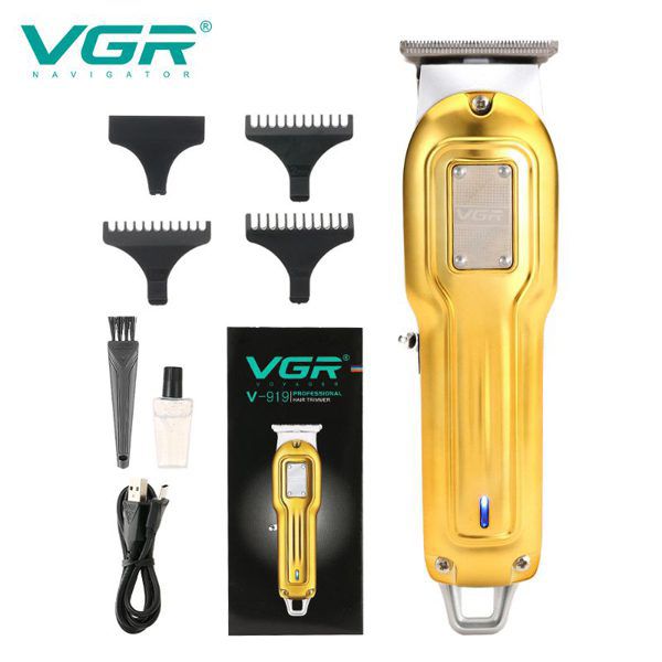 ماشین اصلاح وی جی آر مدل V-919 با تیغه استیل ضد زنگ و برش مستقیم