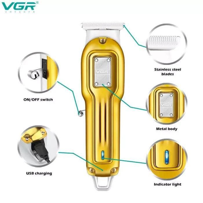 ماشین اصلاح وی جی آر مدل V-919 با تیغه استیل ضد زنگ و برش مستقیم